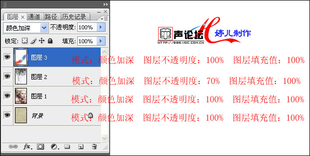 PS图层混合模式实例详解 