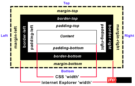 关于CSS padding margin border属性的详细说明