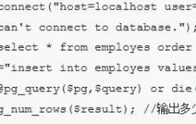 php如何连接和操作PostgreSQL数据库