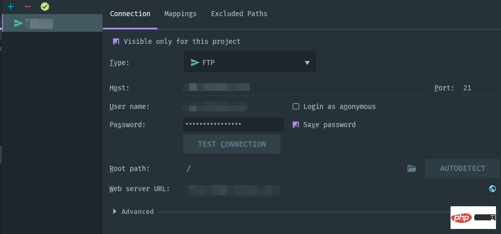 詳解 PHPStorm 配置 FTP