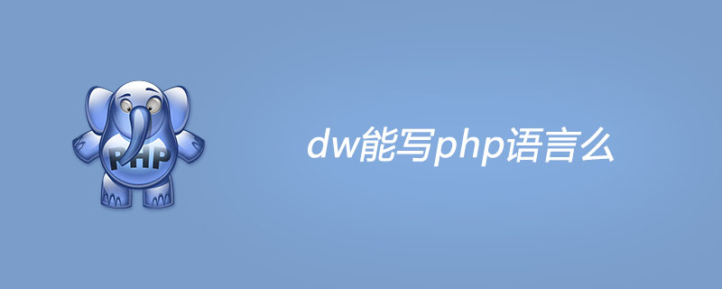 dw能写php语言么?