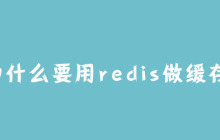 为什么要用redis做缓存？