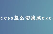 access怎么切换成excel？