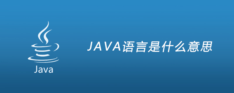JAVA语言是什么意思