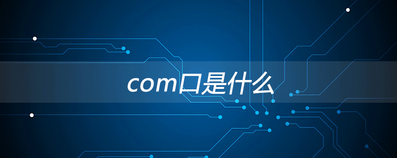 com口是啥