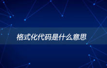 格式化代码是什么意思