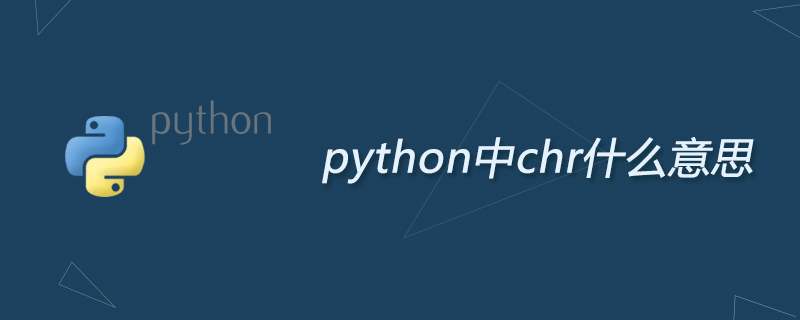 python中chr什么意思