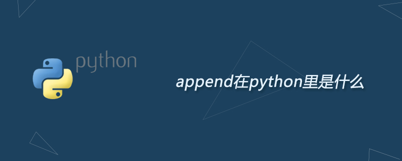 append在python里是什么