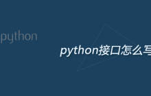 python接口怎么写