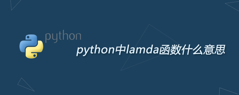 What does lambda function mean in python?