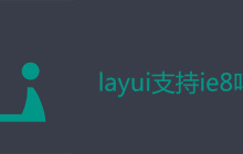 layui支持ie8吗