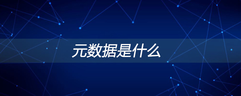 元数据是什么