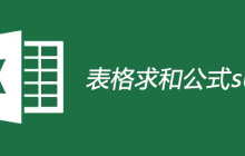 表格求和公式sum