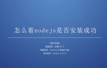 怎么看nodejs是否安装成功