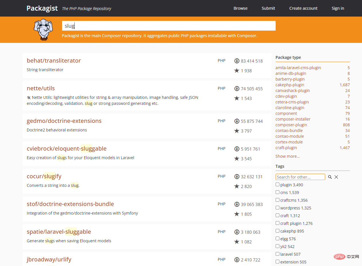 Packagist Search