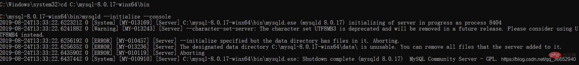 初始化mysql的數據庫失敗怎么辦
