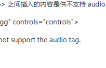 HTML5中音频的详细解析