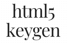 htm5新增的表单元素keygen标签的用法和属性介绍