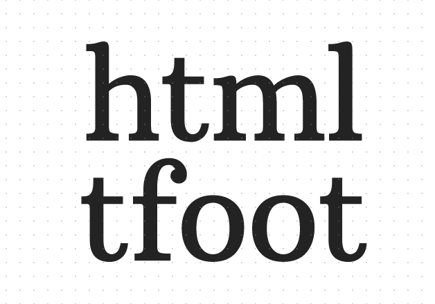 html tfoot标签是什么意思？这里有html tfoot标签的定义和用法实例