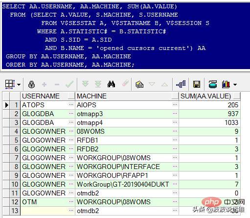 oracle怎么查詢游標