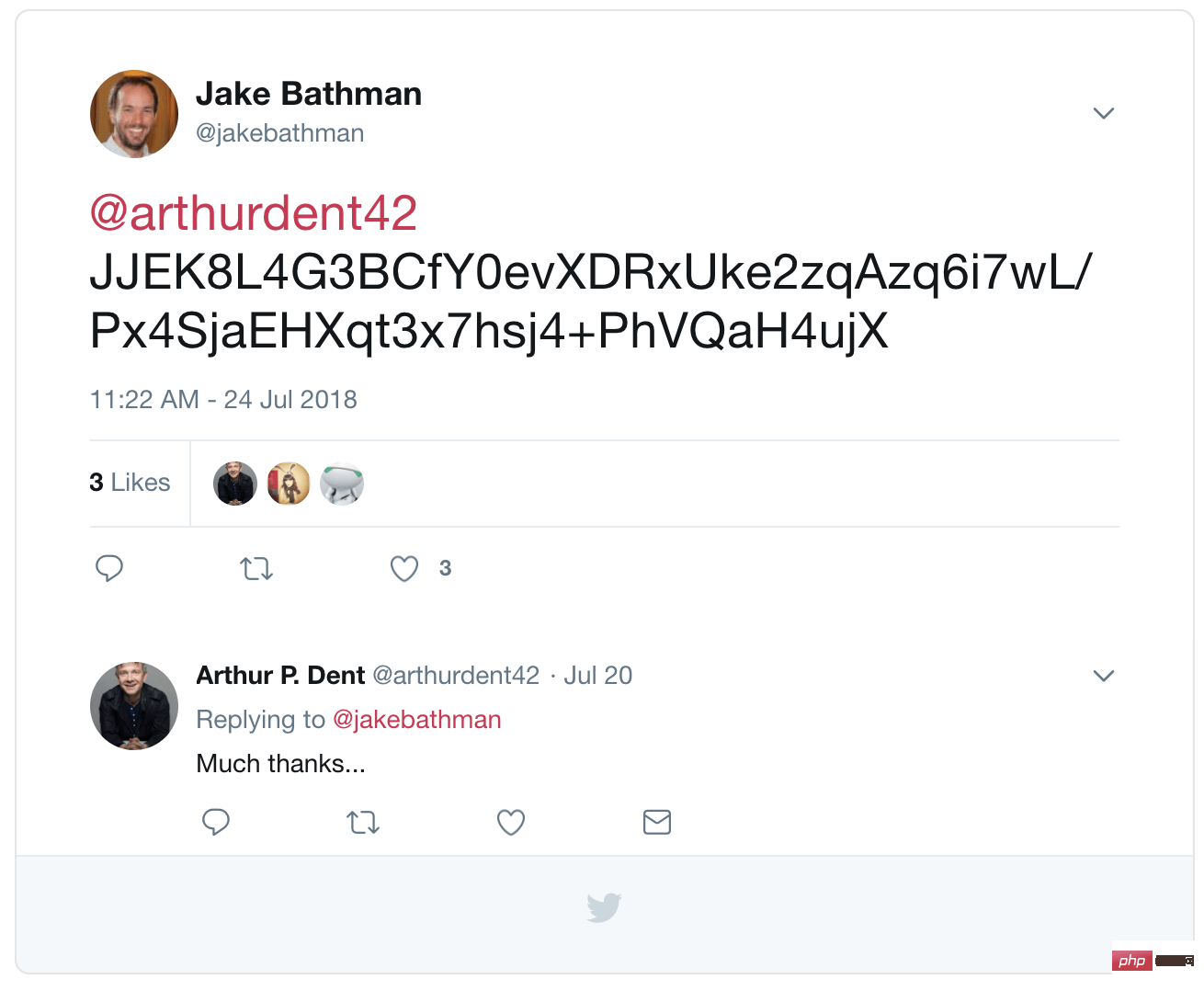 fake tweet with encrypted string