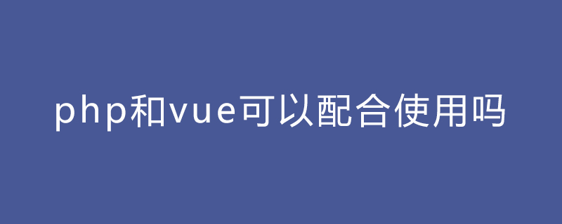 php和vue可以配合使用吗?