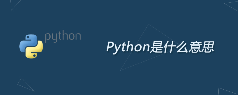 Python是什么意思？