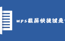 wps截屏快捷键是什么