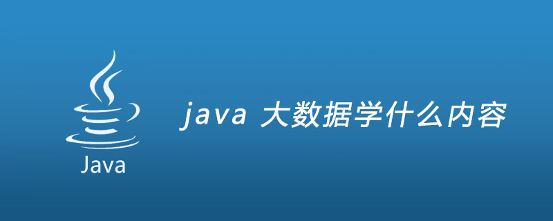java 大数据学什么内容