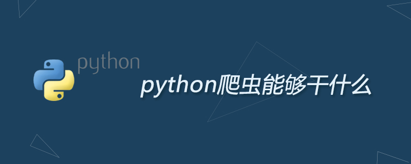 python爬虫能够干什么