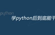 学python后到底能干什么