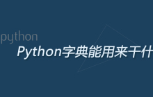Python字典能用来干什么