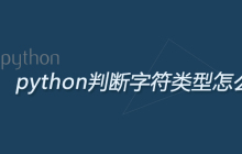 python判断字符类型怎么做