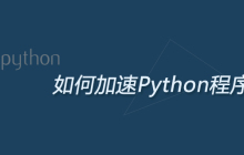 如何加速Python程序