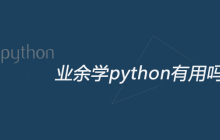 业余学python有用吗