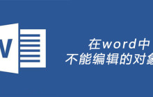 在word中不能编辑的对象有