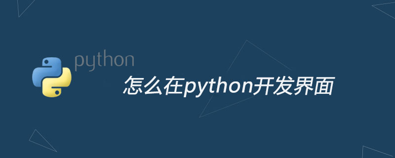 怎么在python开发界面