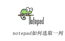 notepad++如何选取一列