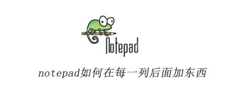 notepad++如何在每一列后面加东西