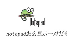 notepad怎么显示一对括号
