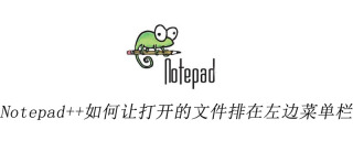Notepad++如何让打开的文件排在左边菜单栏