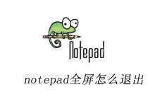 notepad全屏怎么退出