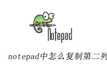 notepad中怎么复制第二列