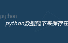python数据爬下来保存在哪里