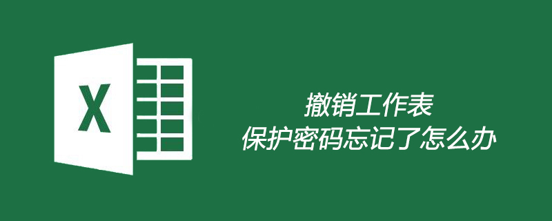 撤銷工作表保護密碼忘記了怎么辦-小浪學習網