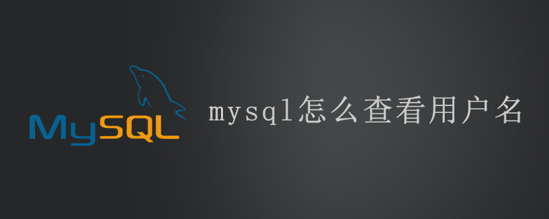 mysql怎么查看用戶名？-小浪學習網