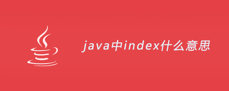 What does index mean in java?