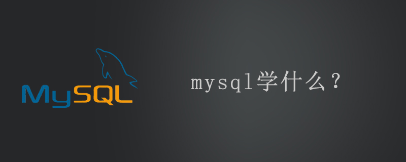 mysql學什么-小浪學習網