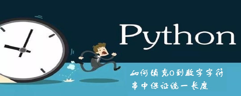 如何填充0到数字字符串中保证统一长度