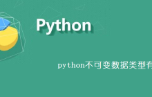 python不可变数据类型有哪些